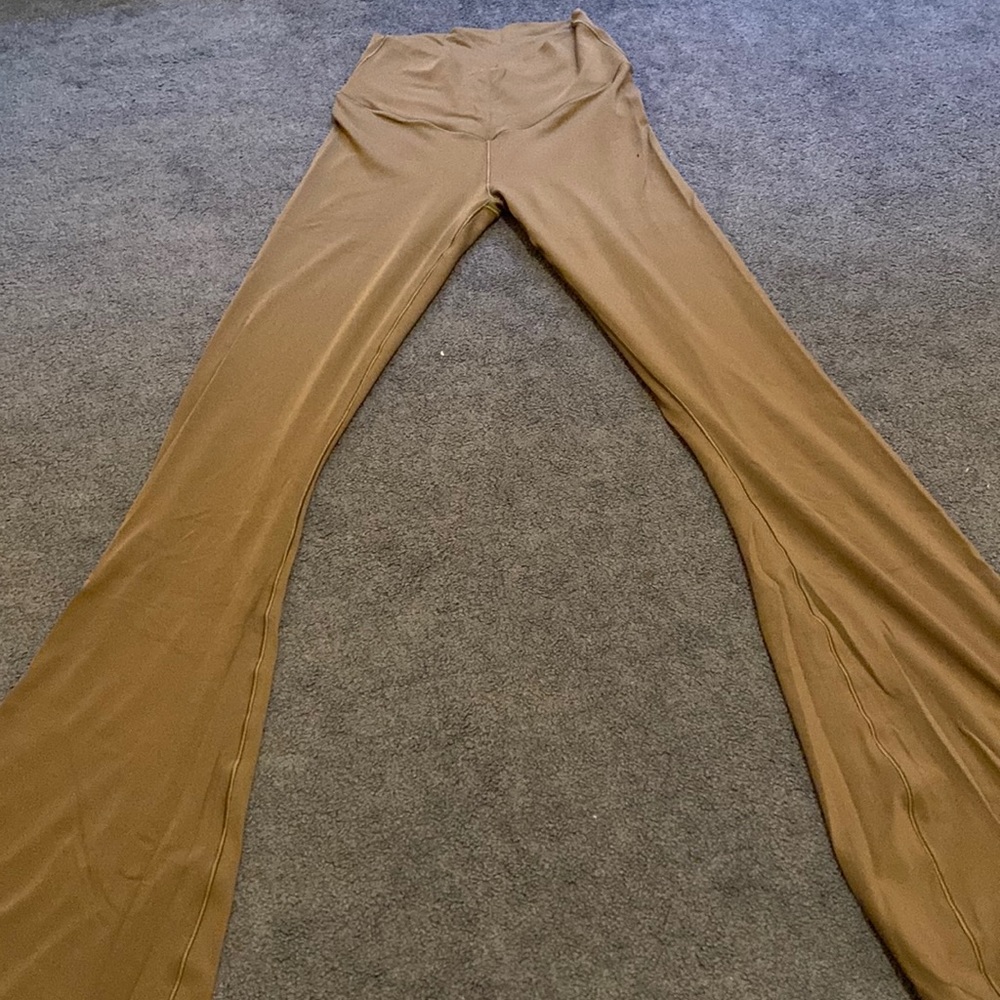 Aerie crossover grey flare leggings